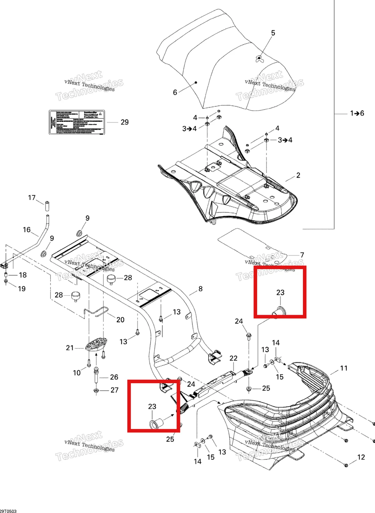Деталь 708000019 на схеме узла 2005 Can-Am Traxter XL Seat