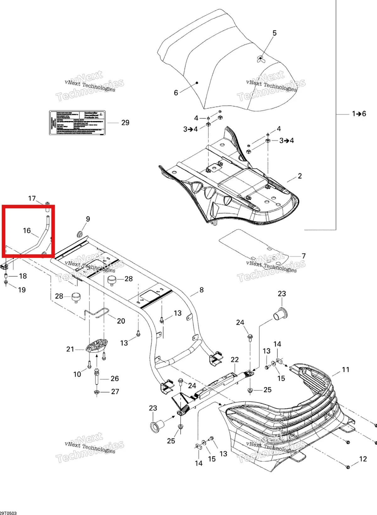 Деталь 708000074 на схеме узла 2005 Can-Am Traxter XL Seat