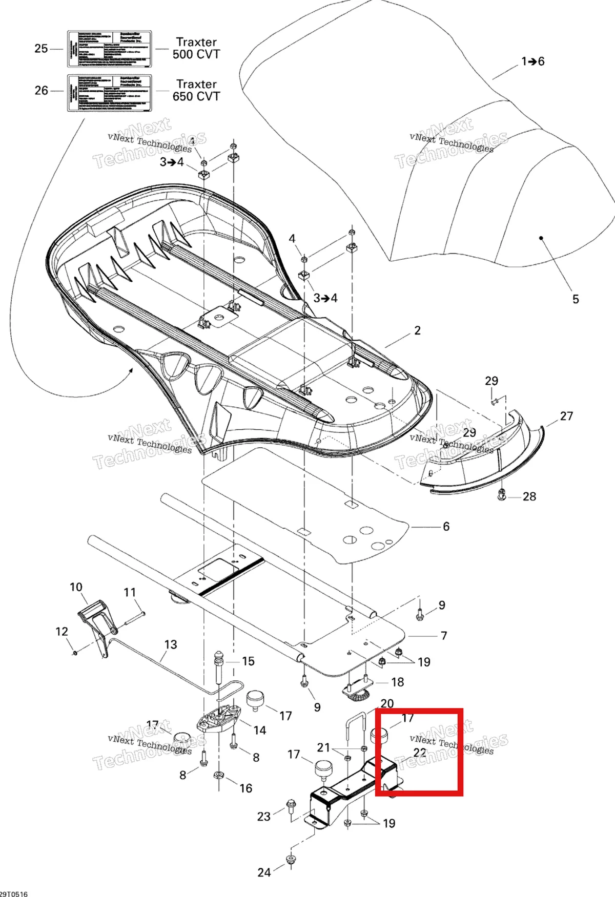 Деталь 708000088 на схеме узла Seat