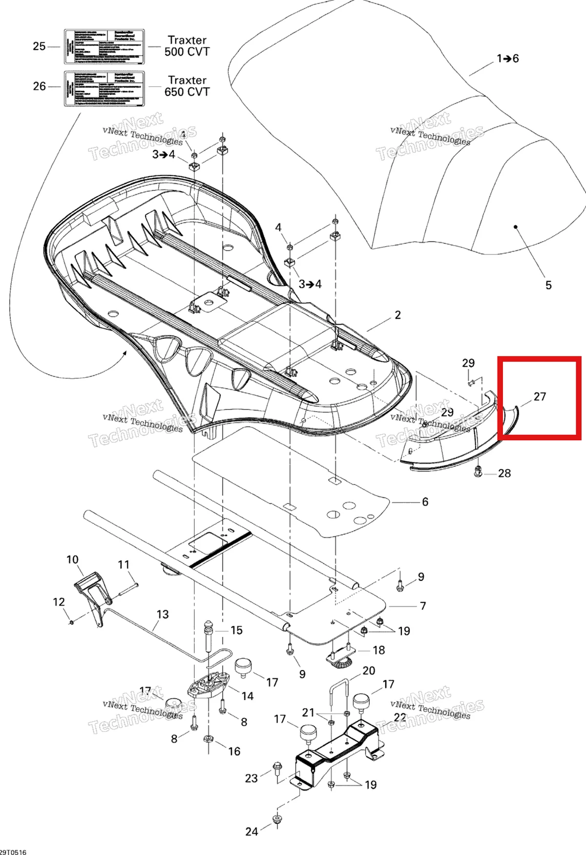 Деталь 708000274 на схеме узла Seat