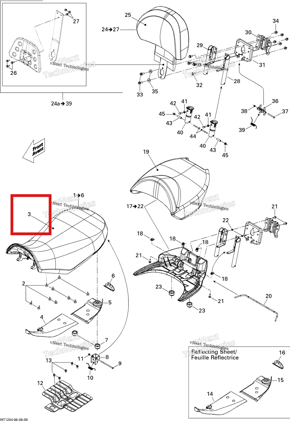 Деталь 708000657 на схеме узла 2012 Can-Am Outlander MAX 800REFI LTD Seat