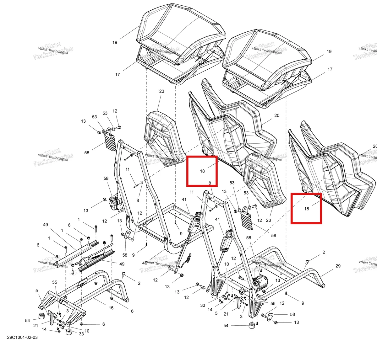 Деталь 708000669 на схеме узла 2013 Can-Am COMMANDER STD, DPS, XT, 800R EFI Seat