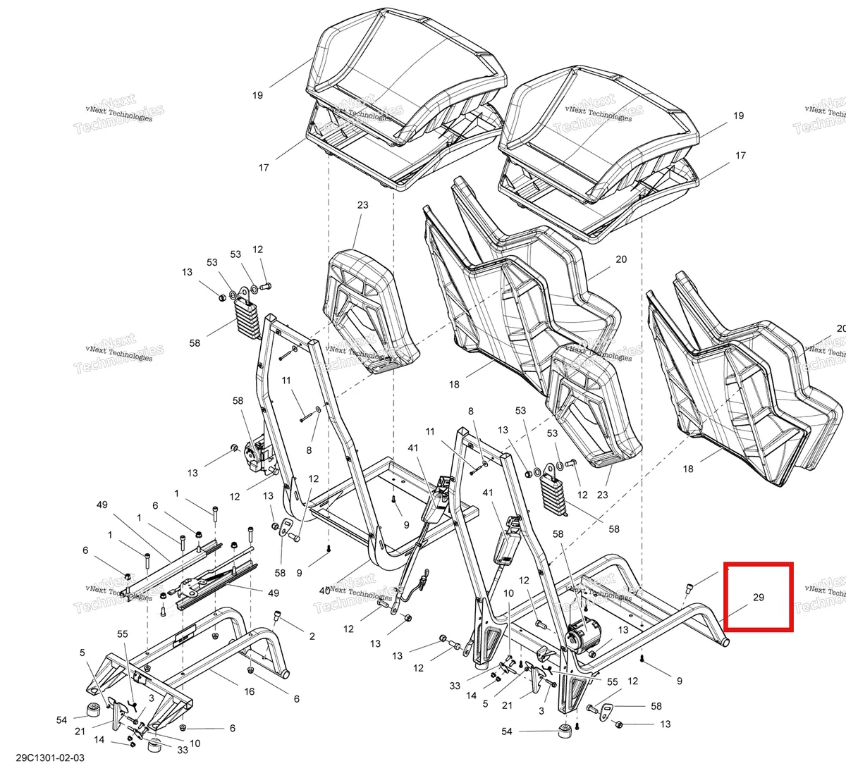 Деталь 708000690 на схеме узла 2013 Can-Am COMMANDER STD, DPS, XT, 800R EFI Seat