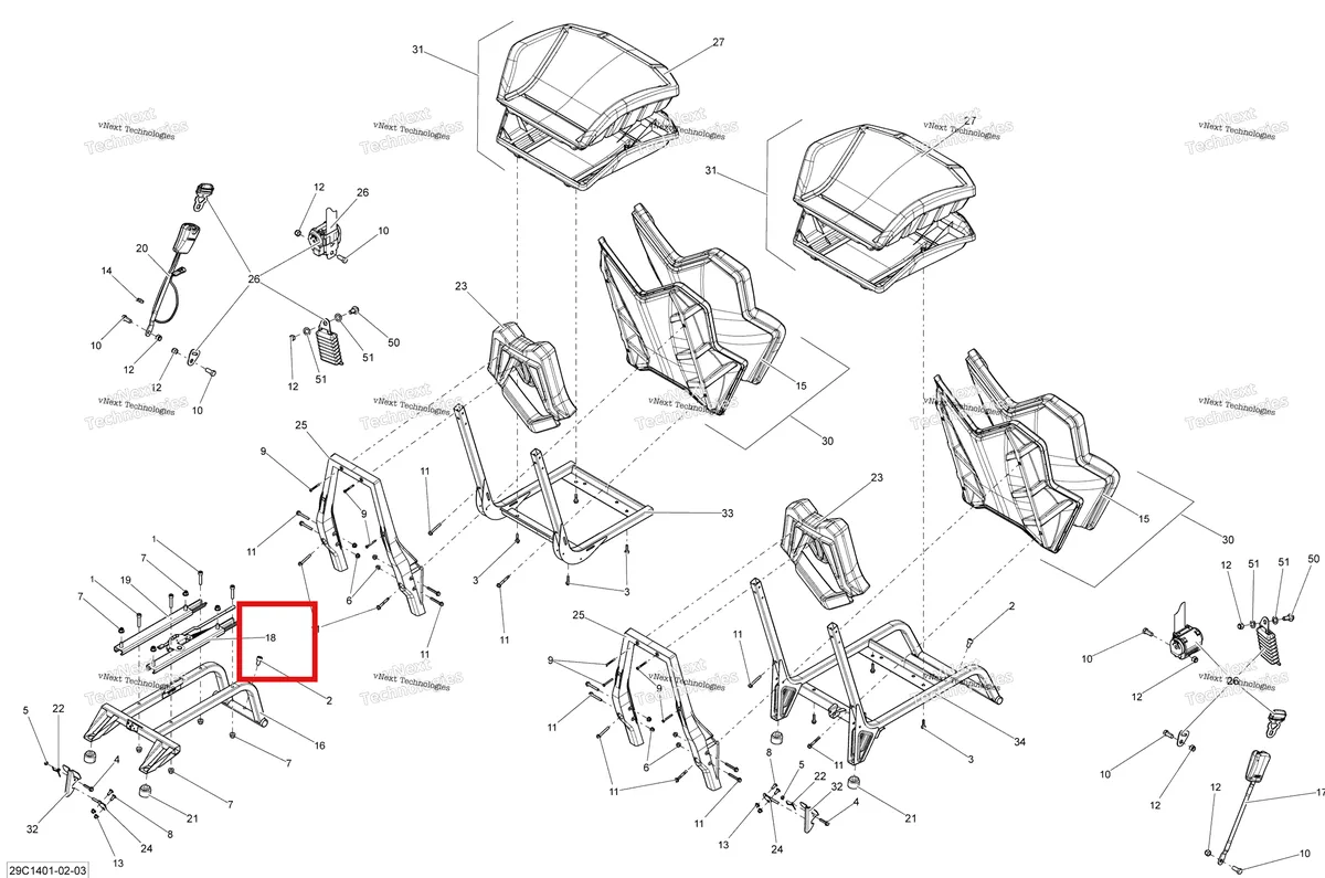 Деталь 708000846 на схеме узла 2014 Can-Am COMMANDER 1000 STD, DPS, XT, XT-P Seat