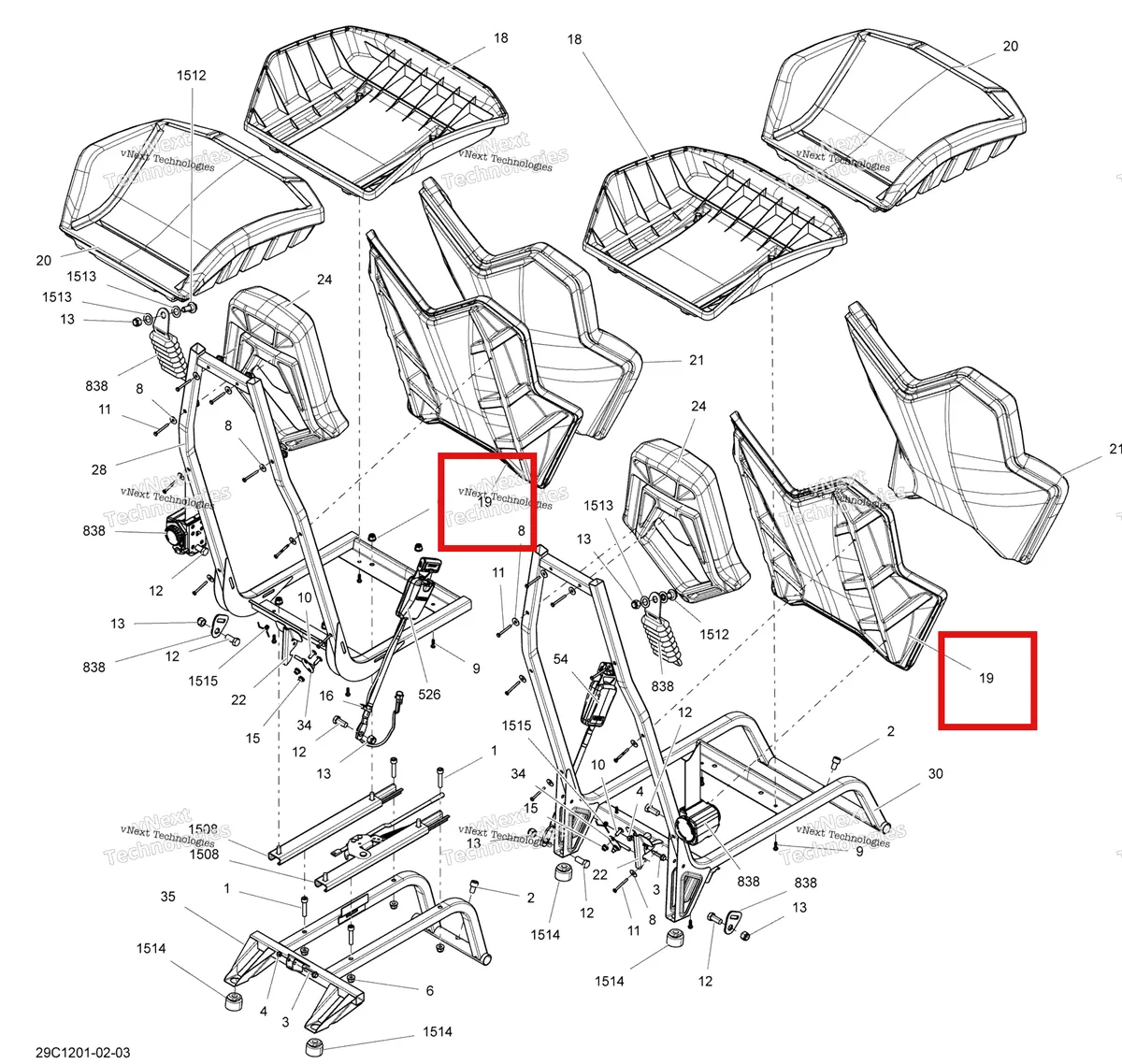 Деталь 708000933 на схеме узла 2012 Can-Am Commander LTD, 1000 EFI Seat