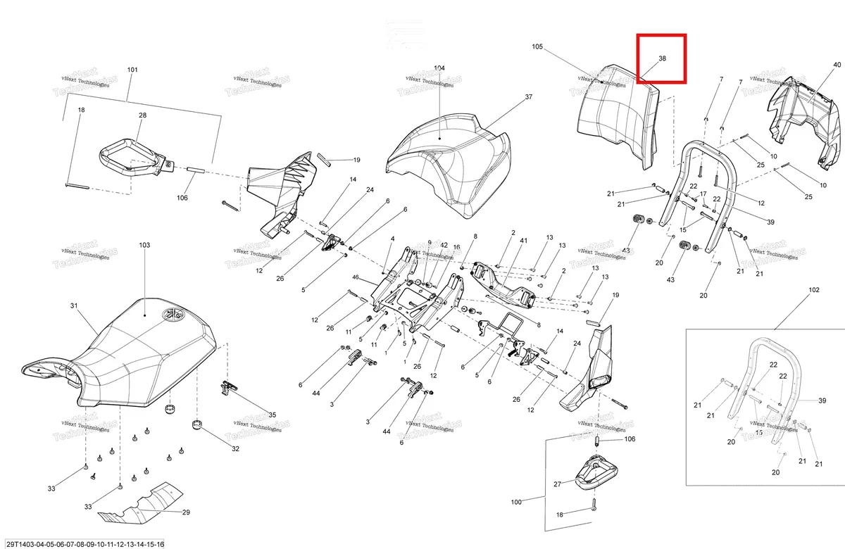 Деталь 708000982 на схеме узла 2014 Can-Am OUTLANDER MAX 1000EFI, DPS, XT & XT-P Seat
