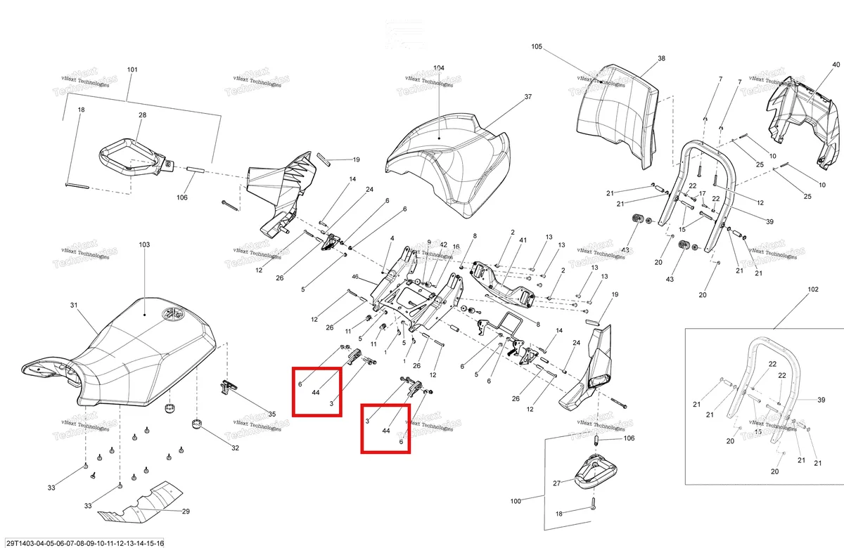 Деталь 708001116 на схеме узла 2014 Can-Am OUTLANDER MAX 1000EFI LTD Seat