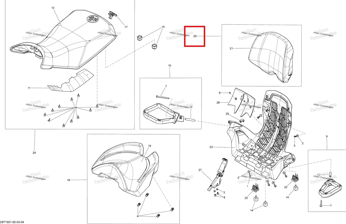 Деталь 708001839 на схеме узла 2015 Can-Am OUTLANDER L MAX 450 EFI Seat