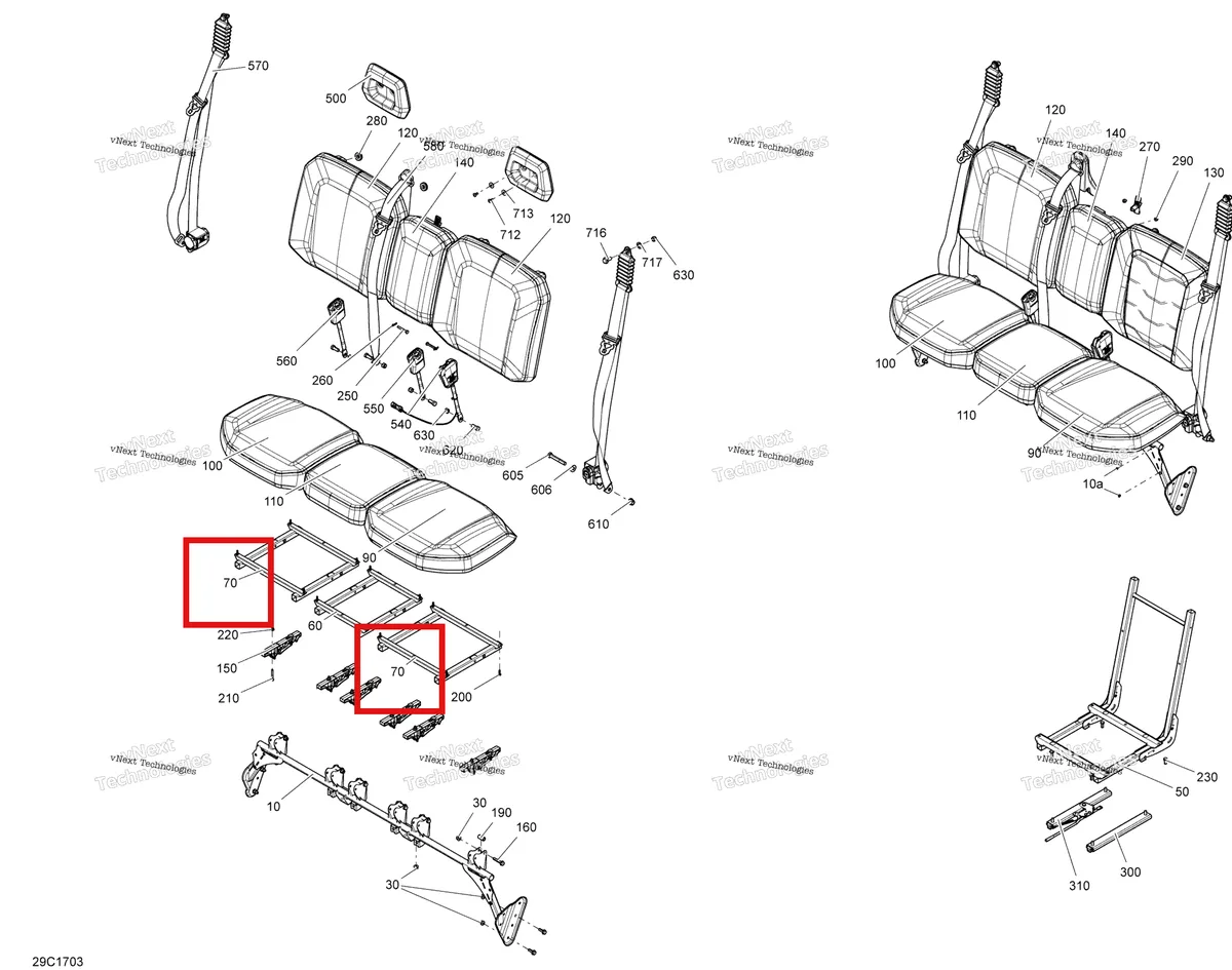 Деталь 708001899 на схеме узла 2017 Can-Am TRAXTER HD5 Seat