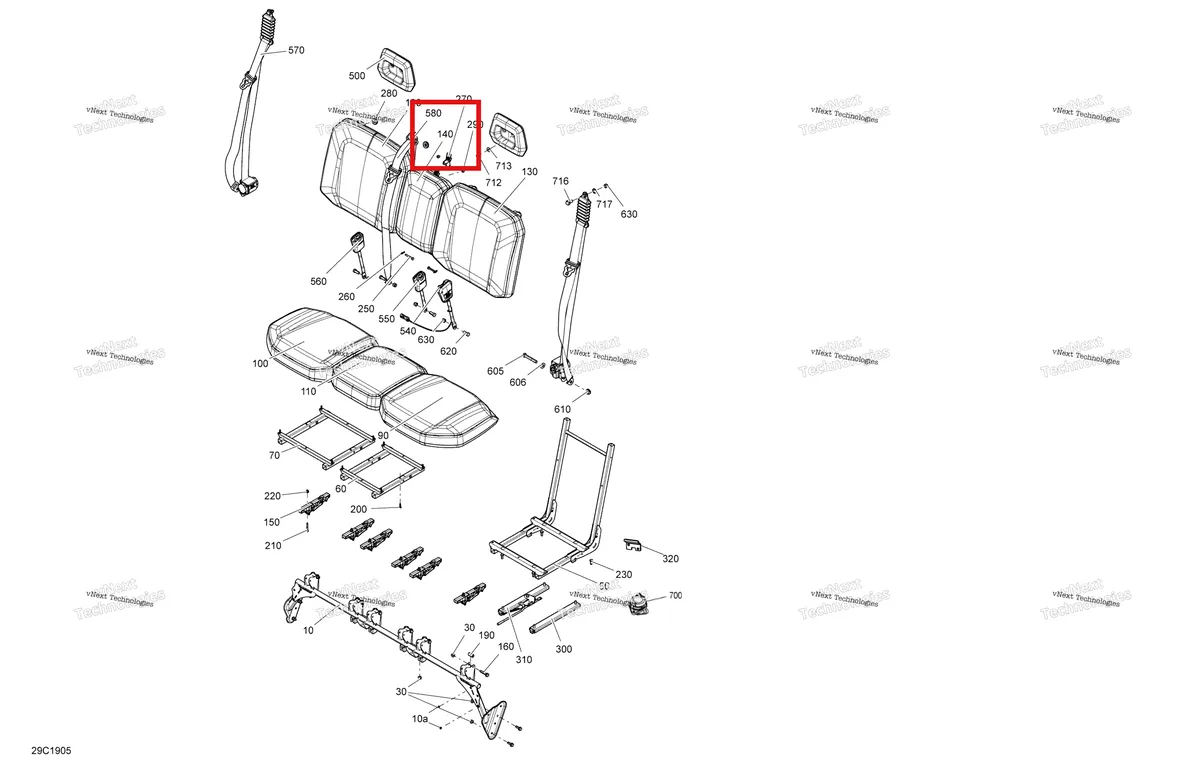 Деталь 708001932 на схеме узла 2019 Can-Am TRAXTER HD5 - T1B SERIES Seat - T1b