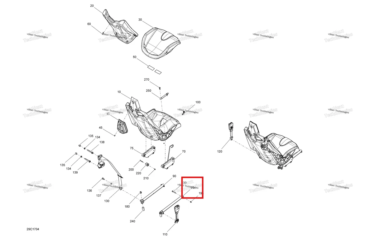 Деталь 708002116 на схеме узла 2017 Can-Am MAVERICK X3 Seat