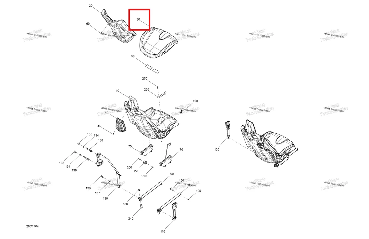 Деталь 708002129 на схеме узла 2017 Can-Am MAVERICK X3 Seat