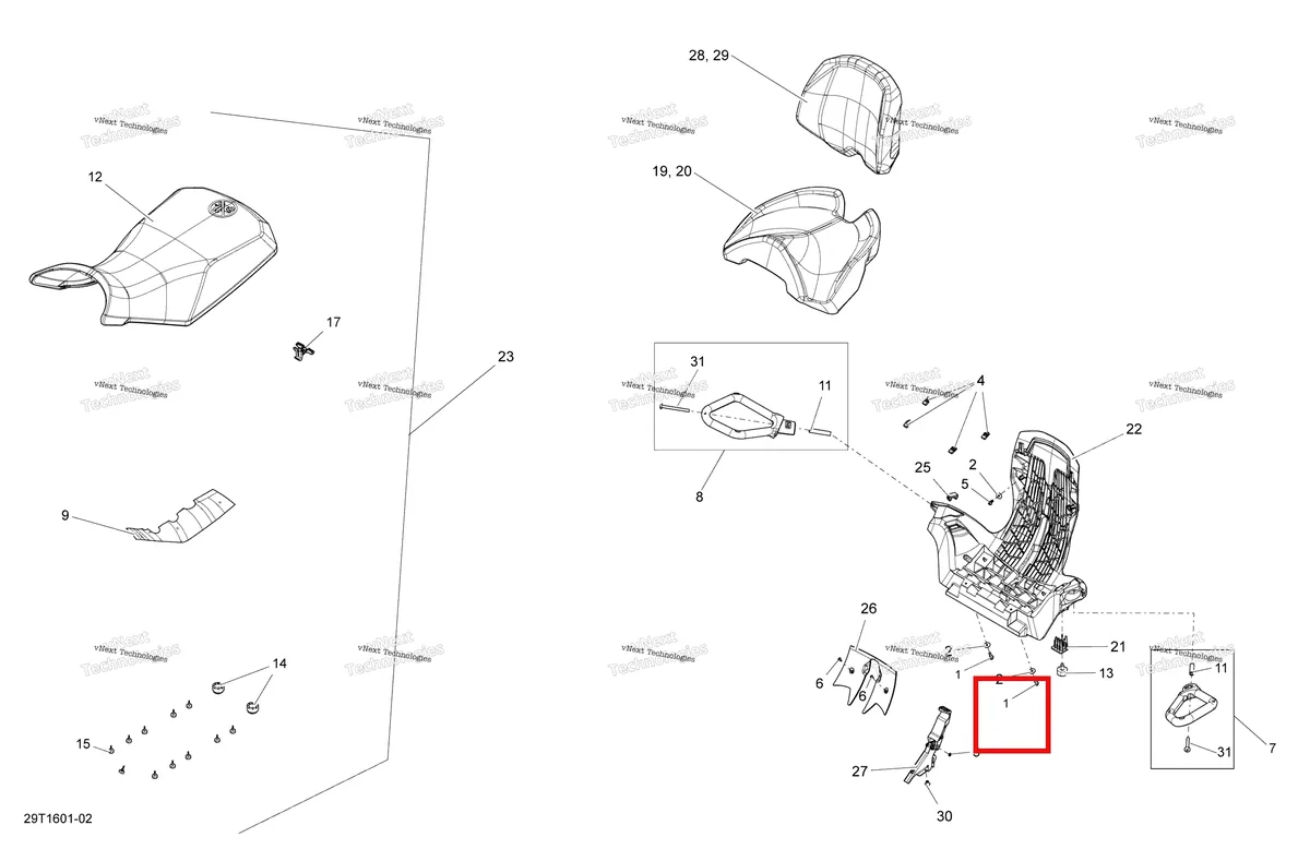 Деталь 708002152 на схеме узла 2016 Can-Am Outlander - 570 EFI Seat - All Models