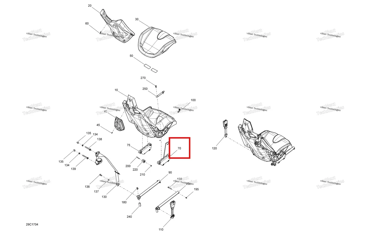 Деталь 708002295 на схеме узла 2017 Can-Am MAVERICK X3 Seat