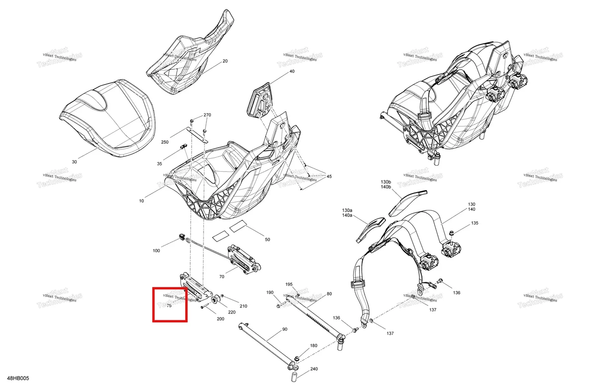 Деталь 708002298 на схеме узла 2022 Can-Am Maverick Turbo RR - XRC - CE Body - Seat