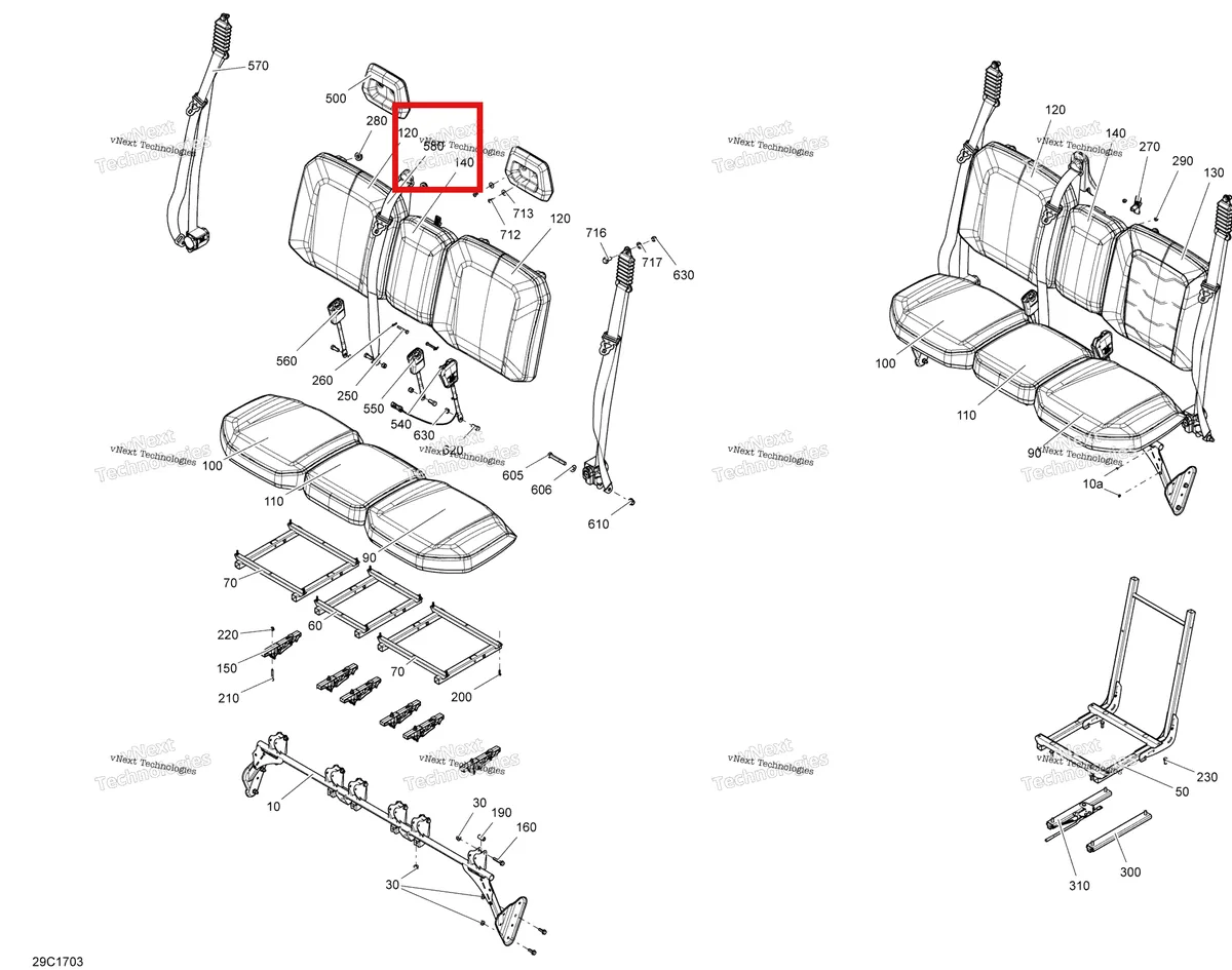 Деталь 708002327 на схеме узла 2017 Can-Am TRAXTER HD5 Seat