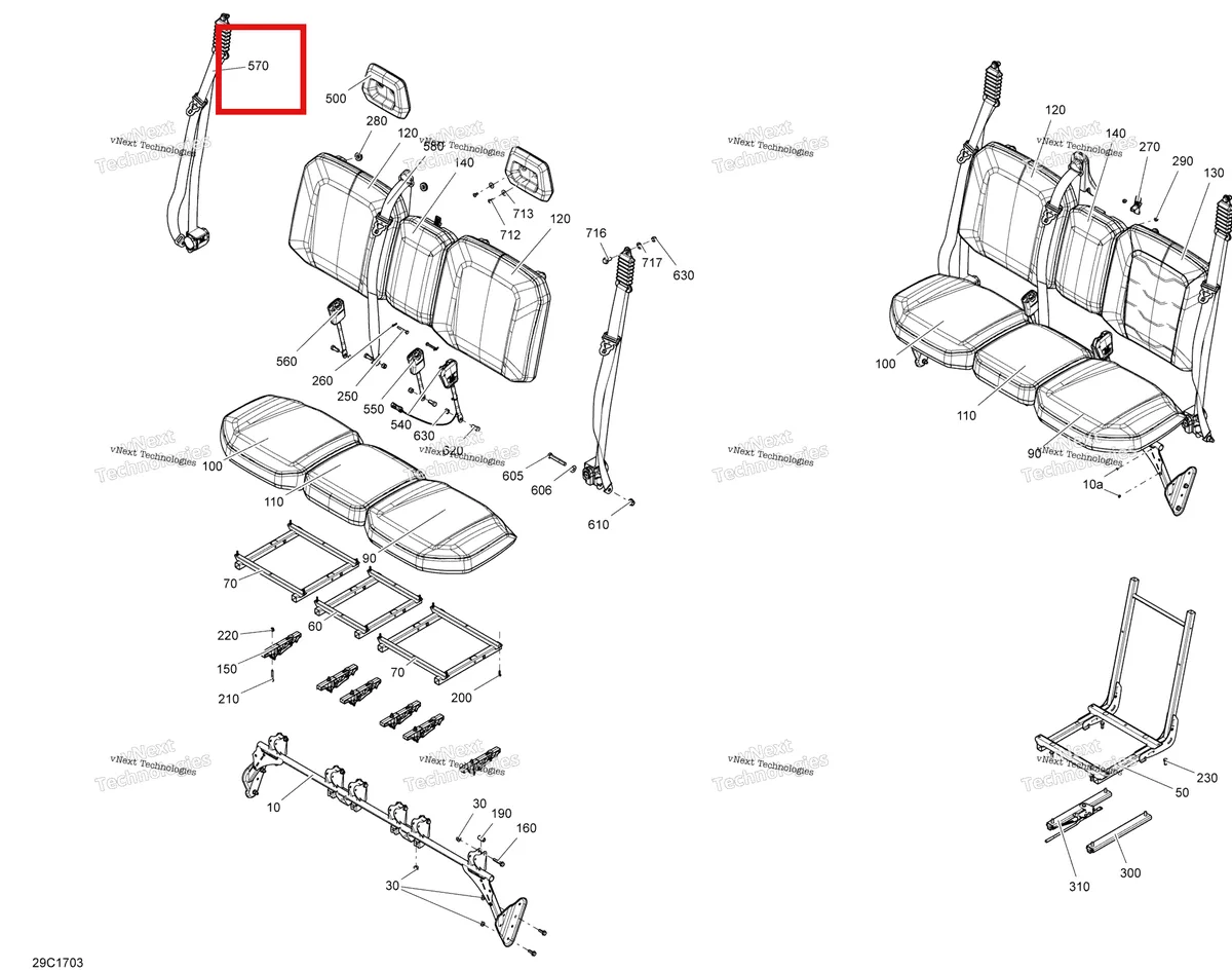 Деталь 708002328 на схеме узла 2017 Can-Am TRAXTER HD5 Seat
