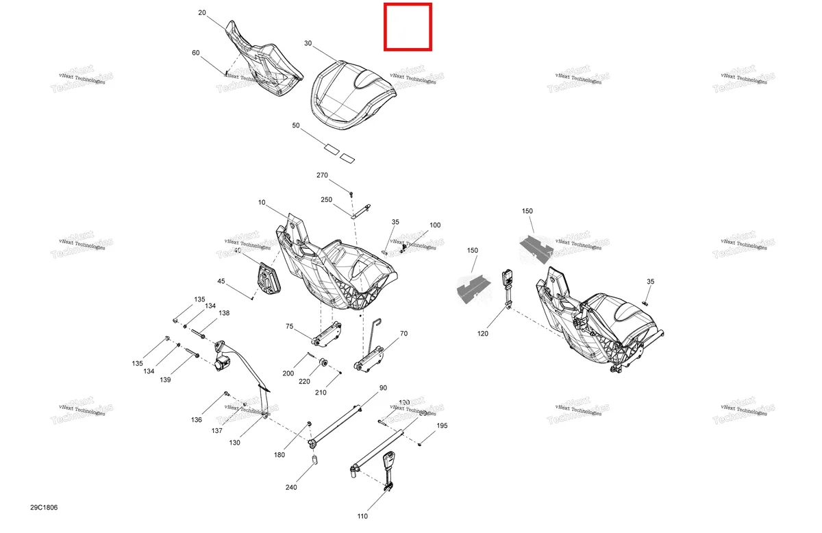 Деталь 708002380 на схеме узла 2018 Can-Am MAVERICK X3 TURBO R - STD XDS DPS XRS DPS Seat - All Package