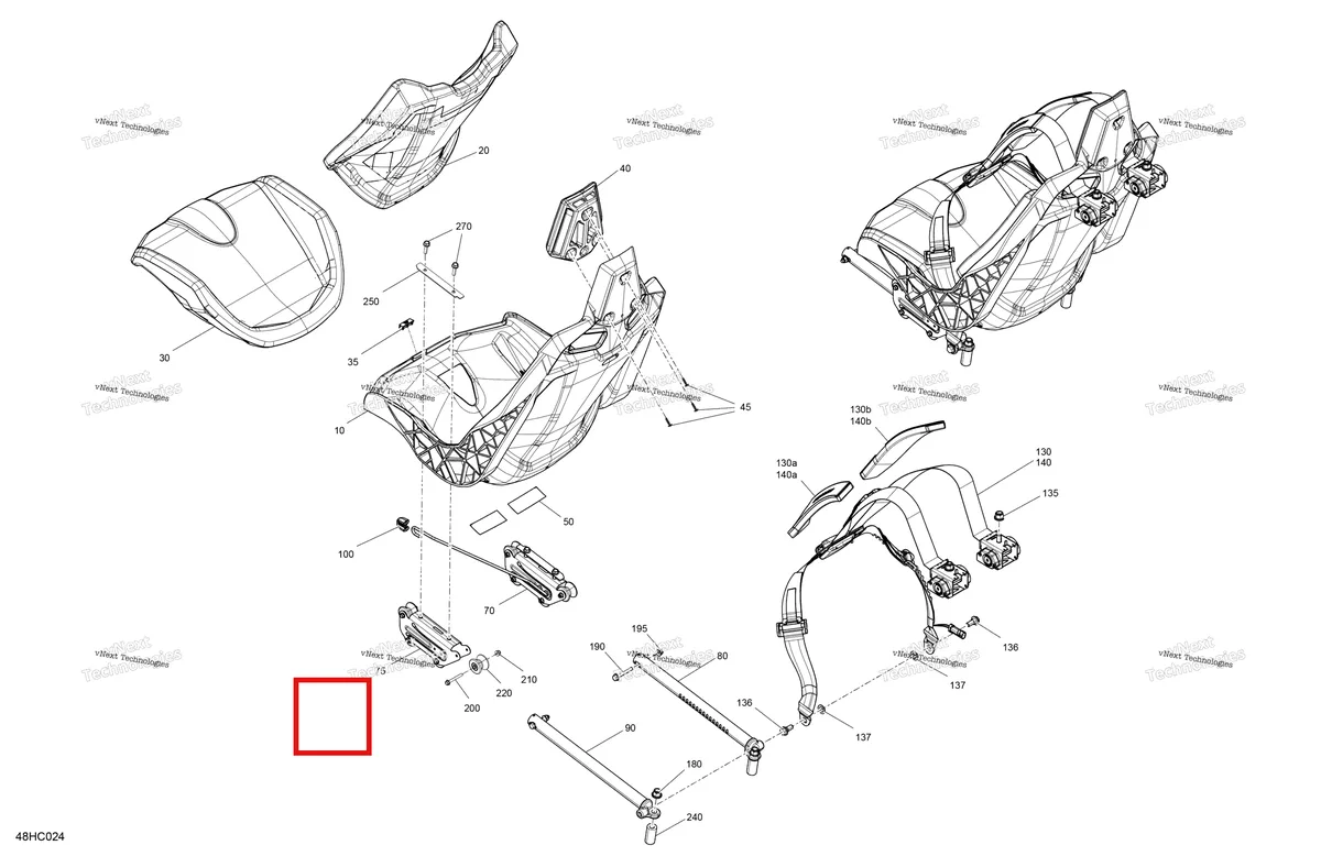Деталь 708002382 на схеме узла 2023 Can-Am Maverick Turbo RR - XDS Body - Seat