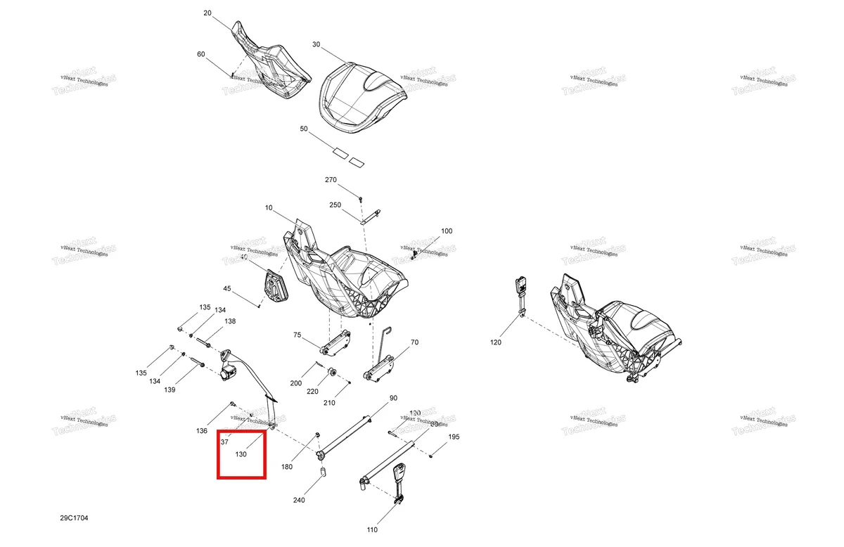 Деталь 708002386 на схеме узла 2017 Can-Am MAVERICK X3 Seat