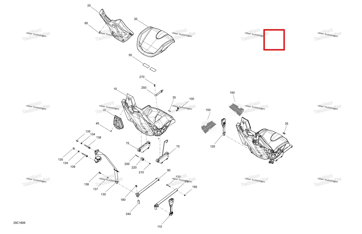 Деталь 708002396 на схеме узла 2018 Can-Am MAVERICK X3 TURBO R - STD XDS DPS XRS DPS Seat - All Package