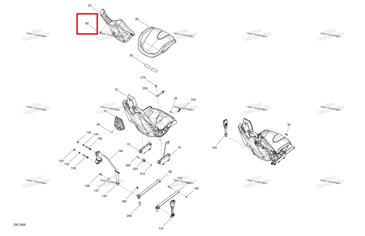 Деталь 708002533 на схеме узла 2019 Can-Am Maverick Turbo Seat - Turbo