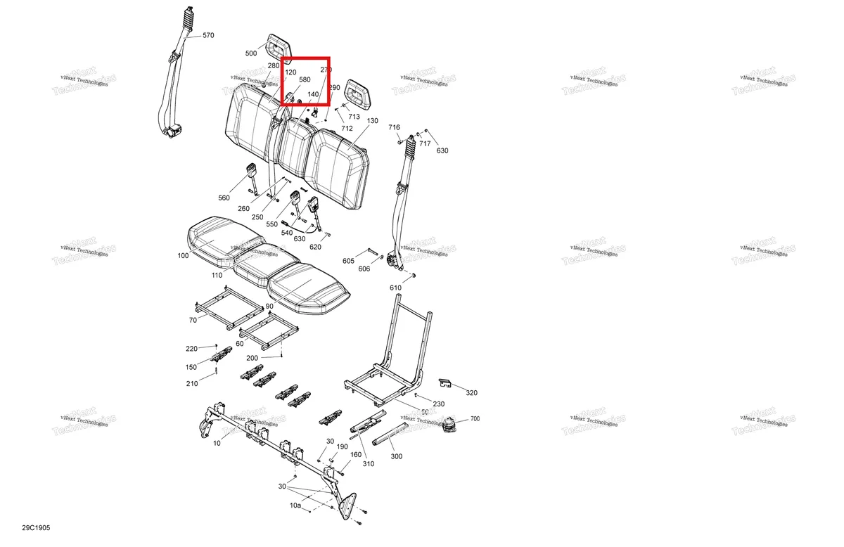 Деталь 708002643 на схеме узла 2019 Can-Am TRAXTER HD5 - T1B SERIES Seat - T1b