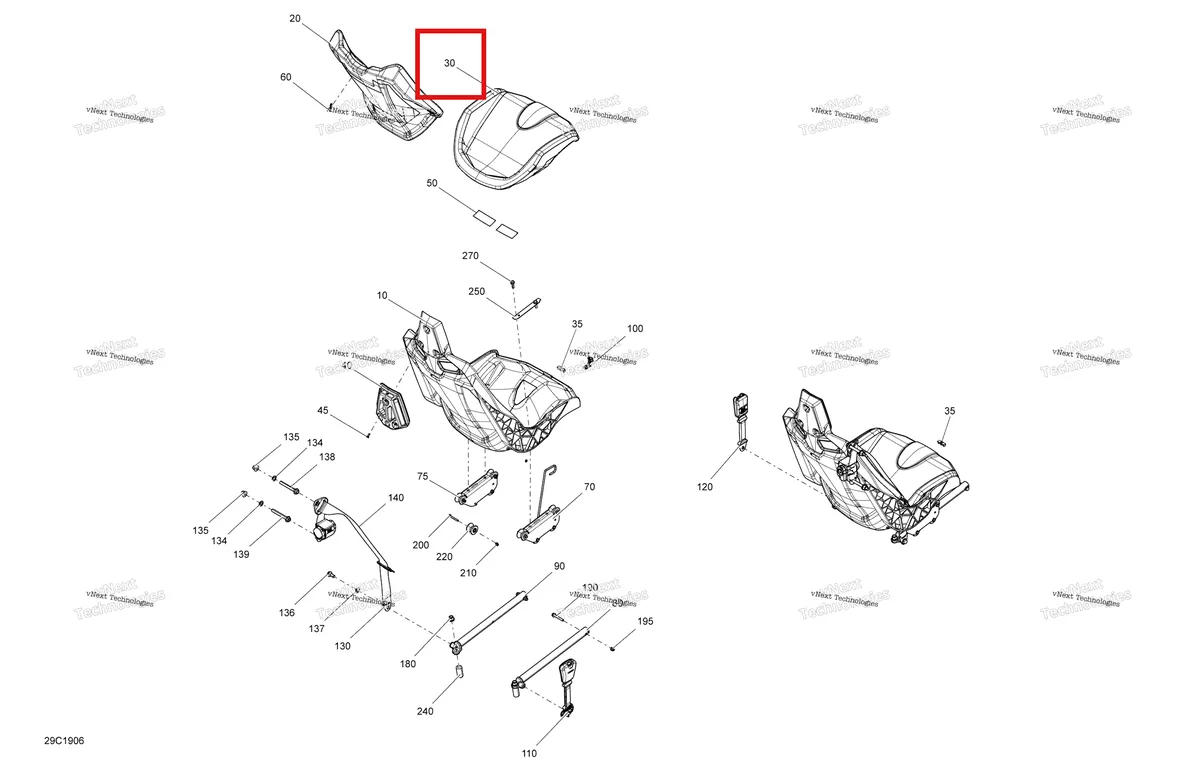 Деталь 708002672 на схеме узла 2019 Can-Am Maverick Turbo Seat - Turbo