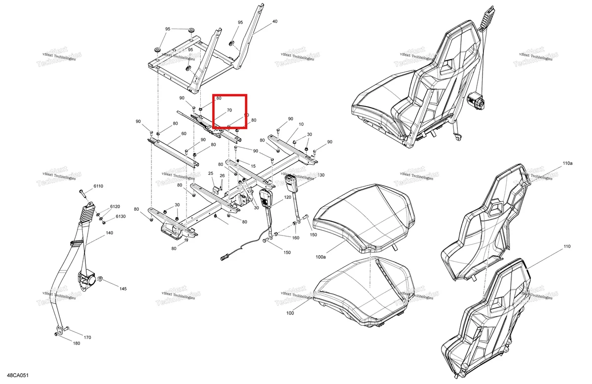 Деталь 708002711 на схеме узла 2021 Can-Am Maverick Sport 1000R - DPS - CE Body - Seat