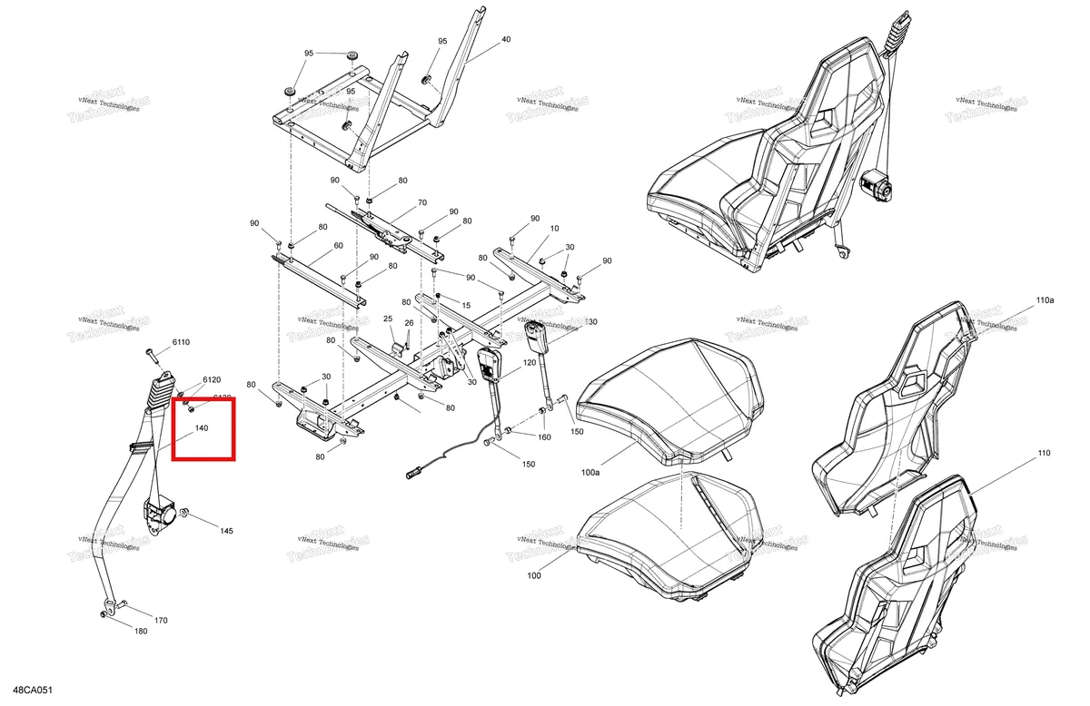 Деталь 708002712 на схеме узла 2021 Can-Am Maverick Sport 1000R - DPS - CE Body - Seat
