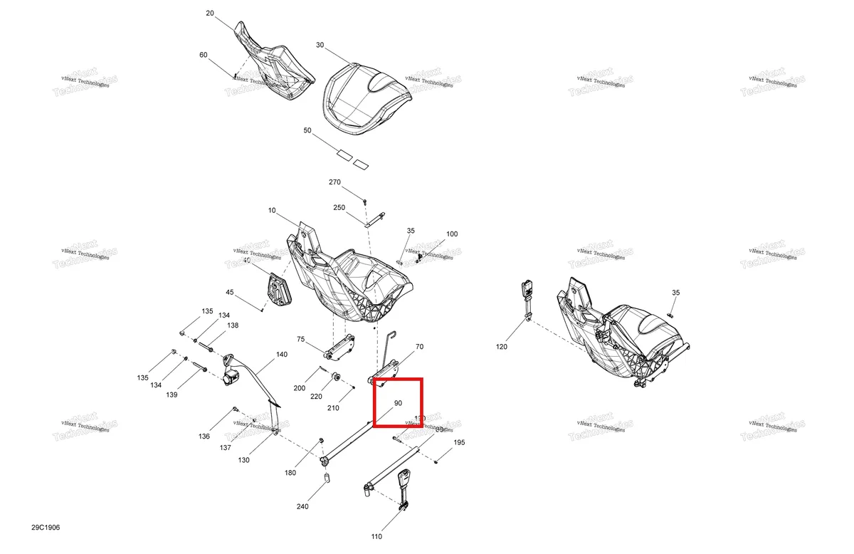 Деталь 708002724 на схеме узла 2019 Can-Am Maverick Turbo Seat - Turbo