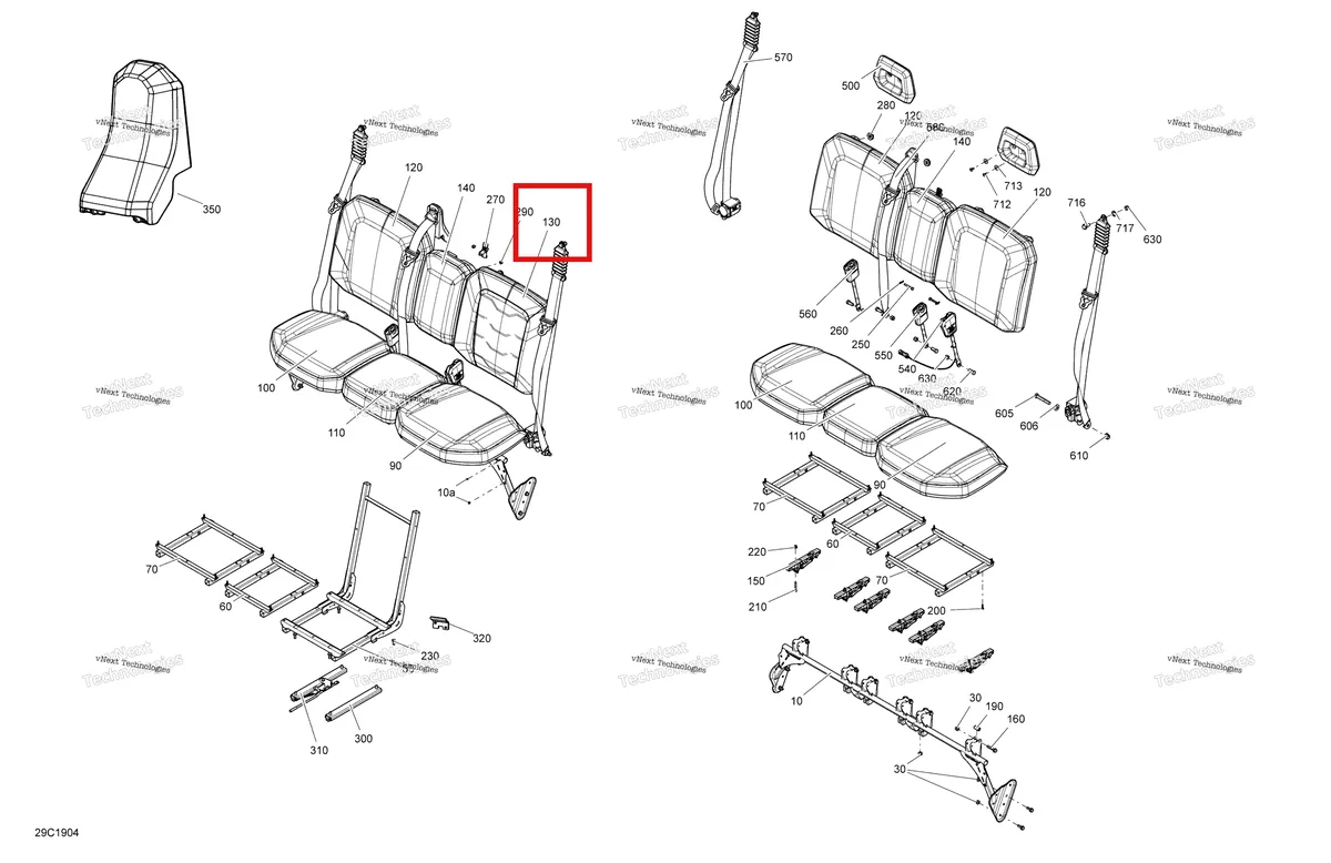 Деталь 708002795 на схеме узла 2019 Can-Am Defender MAX HD8 Seat