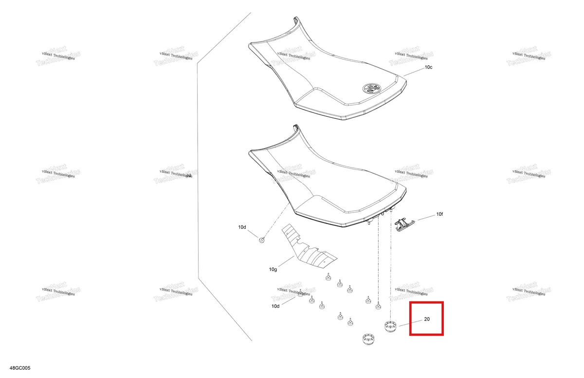 Деталь 708003053 на схеме узла Body - Seat