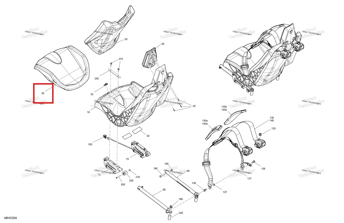 Деталь 708003349 на схеме узла 2023 Can-Am Maverick Turbo RR - XRS STD Body - Seat