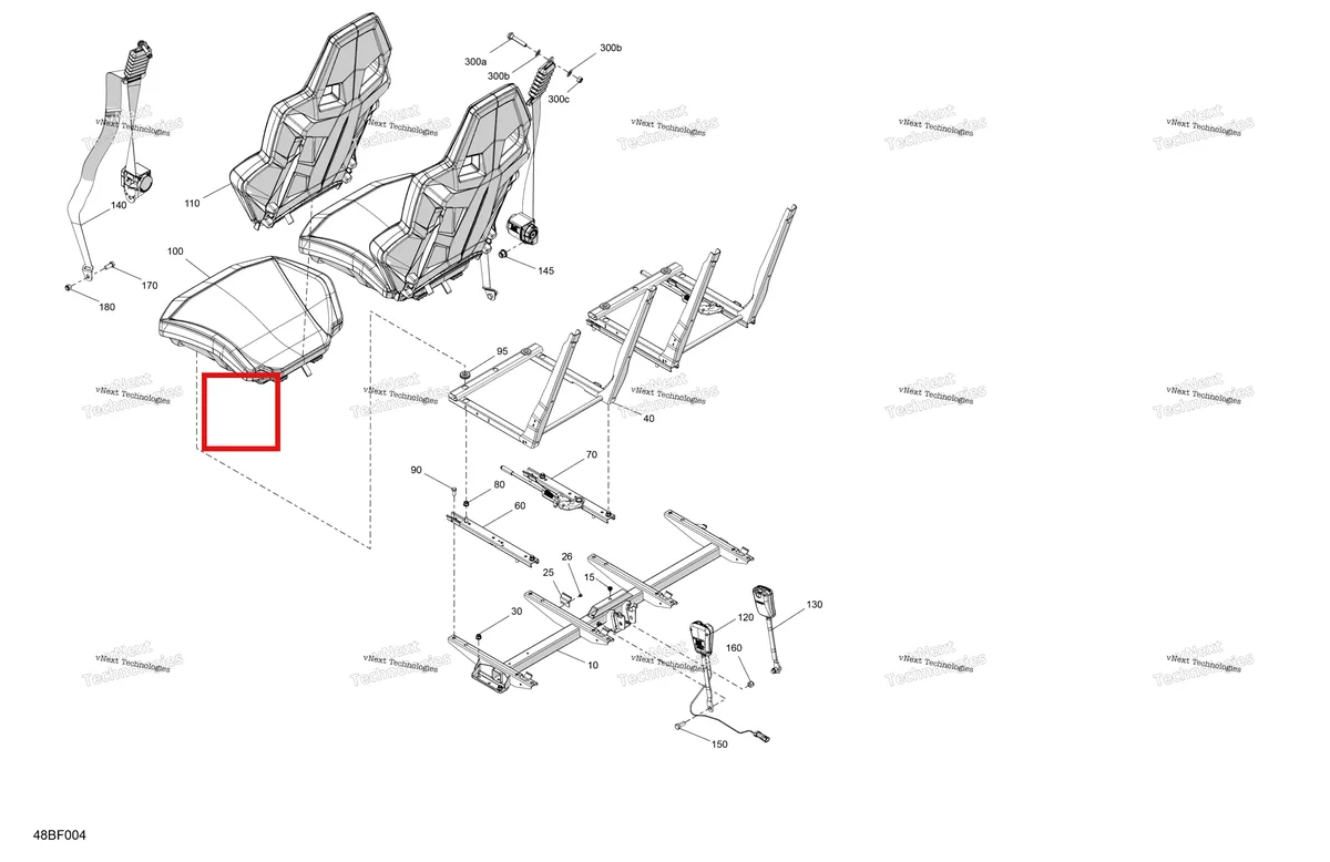Деталь 708003378 (Safety ремень Can-Am Commander 1000R EFI DPS (2022) (708003378)) на схеме узла 2026 Can-Am Commander - 1000R EFI - DPS - 6PTB - Compass Green - 60