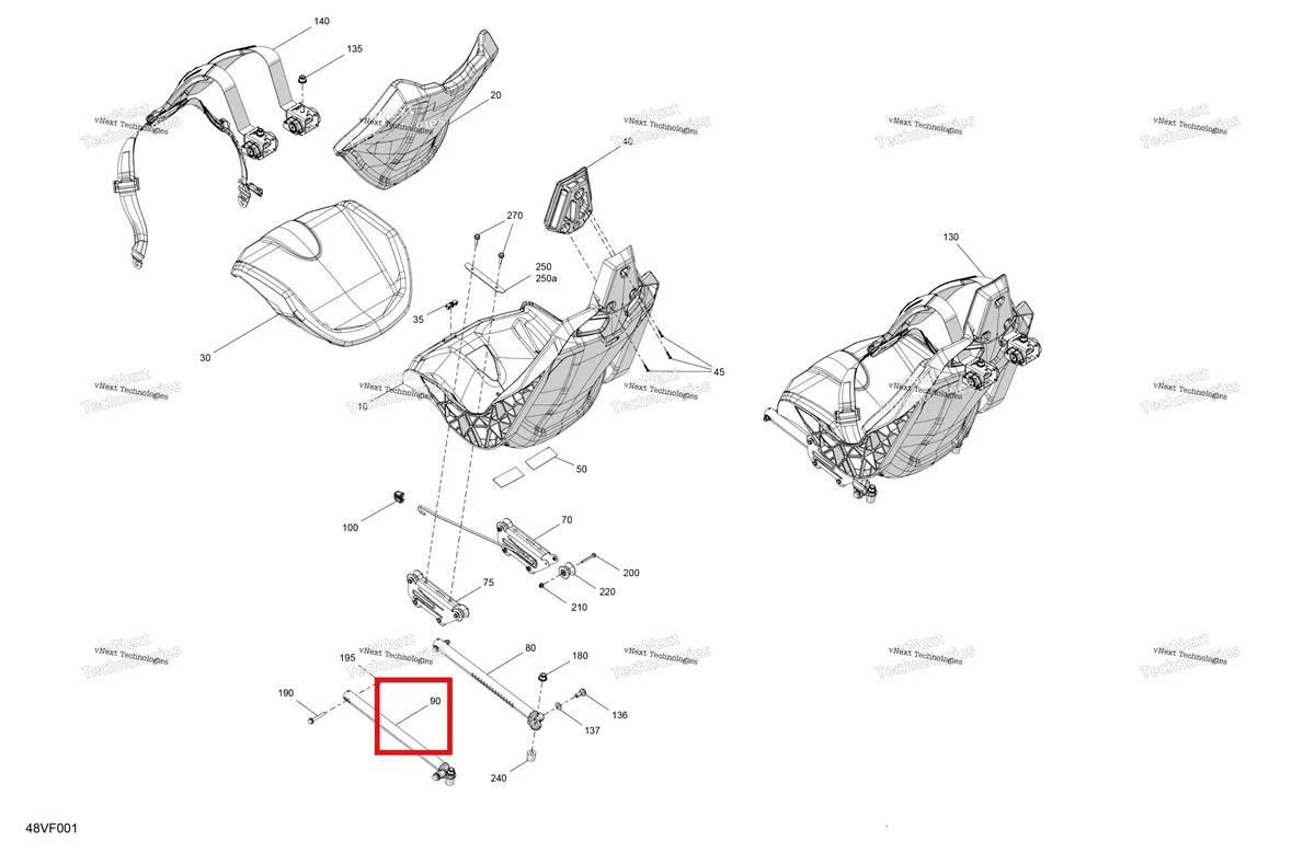 Деталь 708003504 на схеме узла 2026 Can-Am Maverick R - 996NT - X - 8GTA - Legion Red - 77