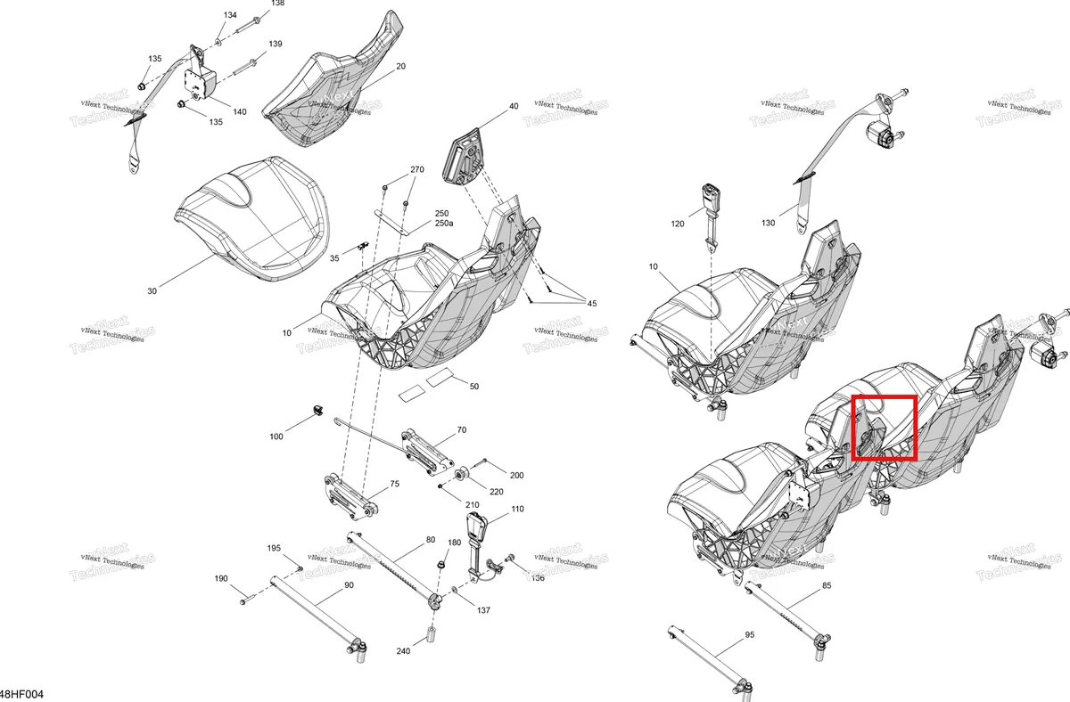 Деталь 708003680 (Пластина включает 250 to 250 a Can-Am Maverick MAX Turbo RR XRS Smart Shock (2024) (708003680)) на схеме узла 2026 Can-Am Maverick Max - TURBO - DS - 7WTB - Dusty Navy Satin - 64