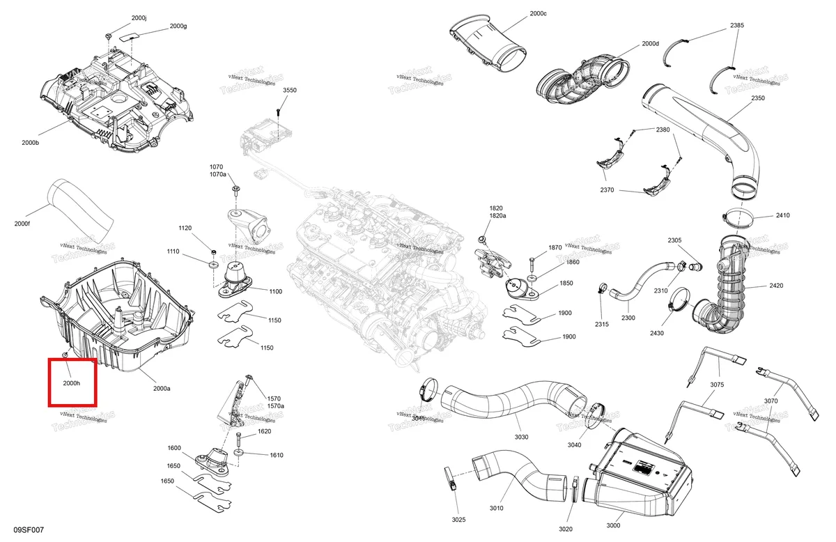 Деталь 708003866 (Сиденье упор Can-Am Maverick Turbo RR XRC (2022) (708003866)) на схеме узла 2026 Sea-Doo GTR - 230 - STD - 36TC - Eclipse Black Engine - System