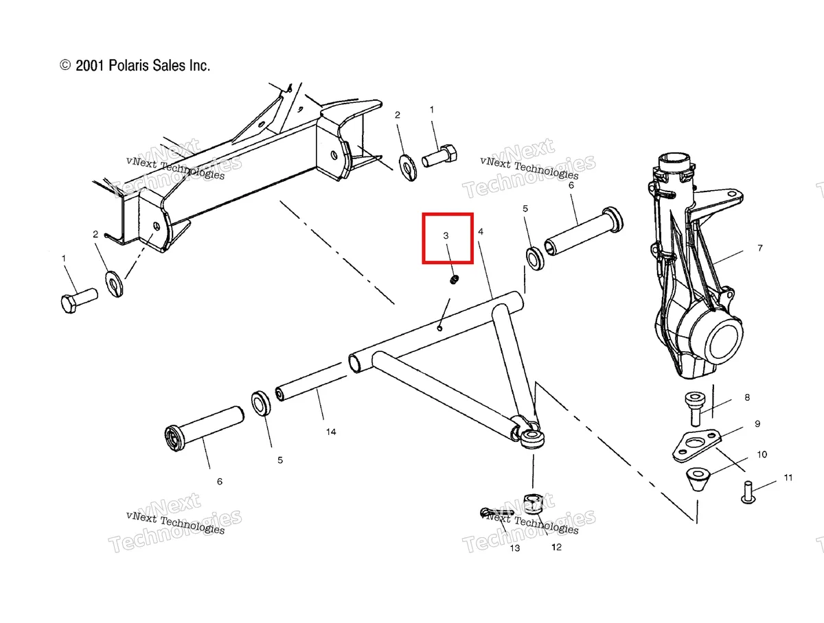Схема применяемости: Фитинг LUBRICATION THREADED 10 Polaris Widetrak LX (2006) (7080433)