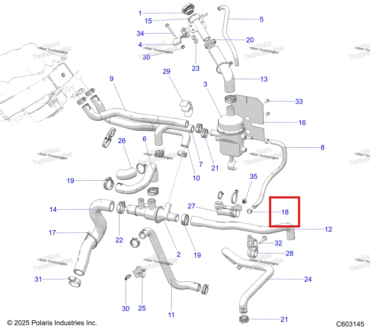 Деталь 7080534 на схеме узла Engine, Cooling S27ajn8rs