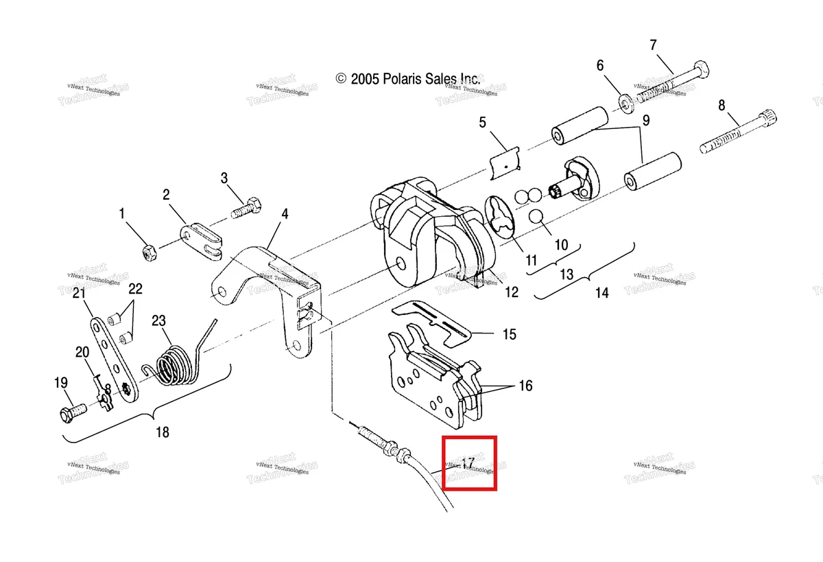Деталь 7080666 на схеме узла Brake
