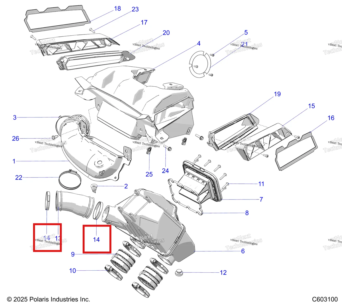 Деталь 7081413 на схеме узла Engine, Air Intake System