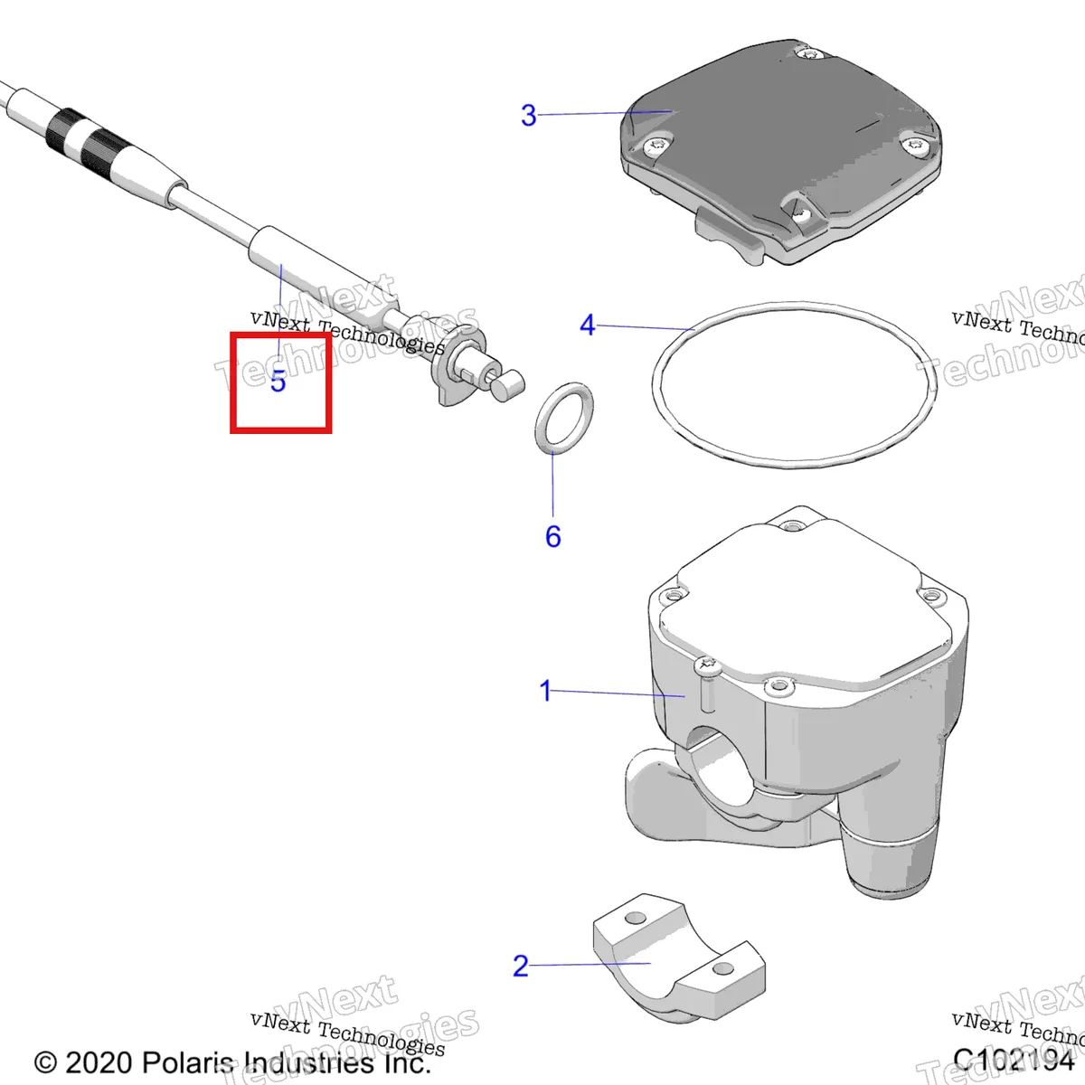 Схема применяемости: Трос газа Polaris Sportsman 1000/850, Scrambler 1000/850 2009+ 7081577 All Balls 45-1150