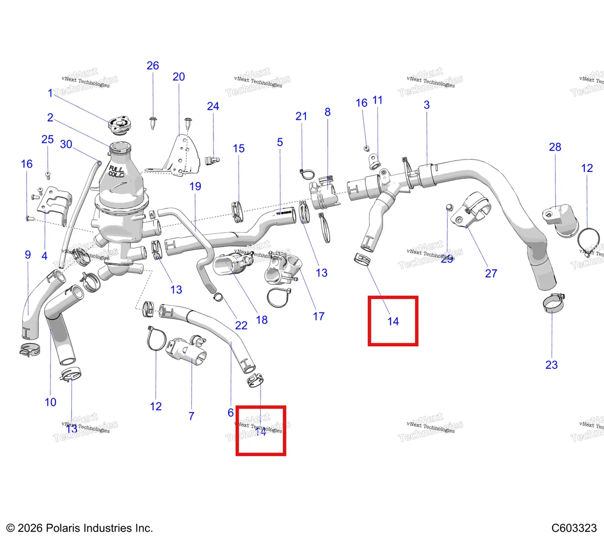 Деталь 7081692 на схеме узла Engine, Cooling S27tfh9b
