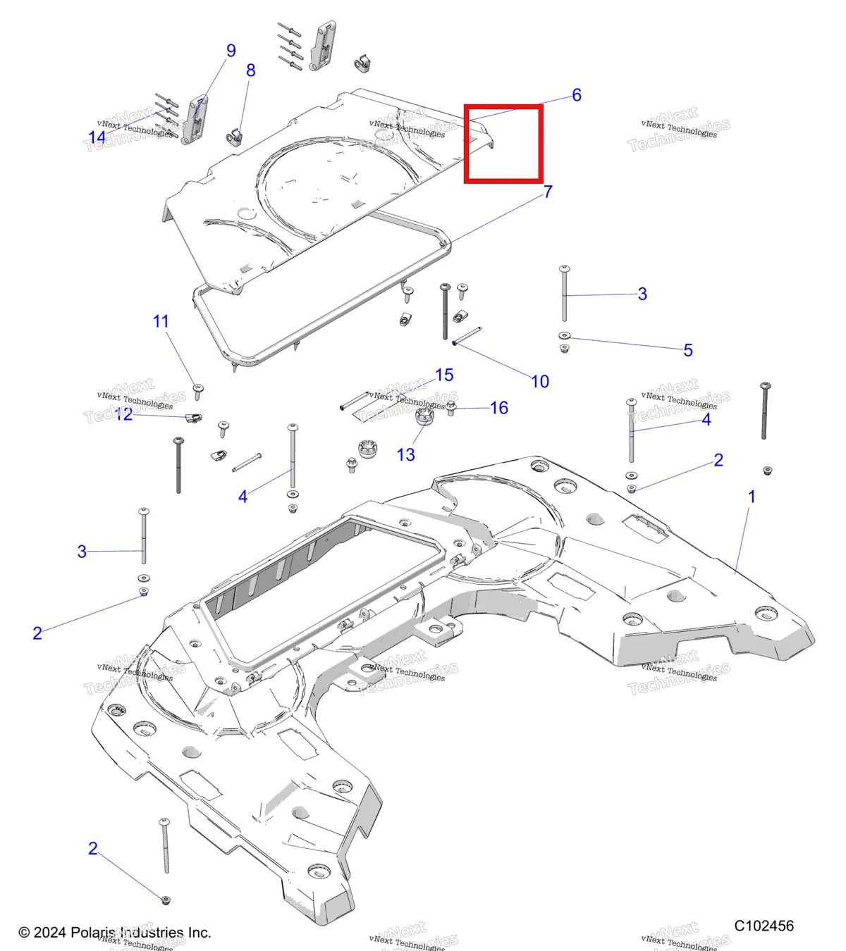 Деталь 7081737 на схеме узла Body, Rear Rack