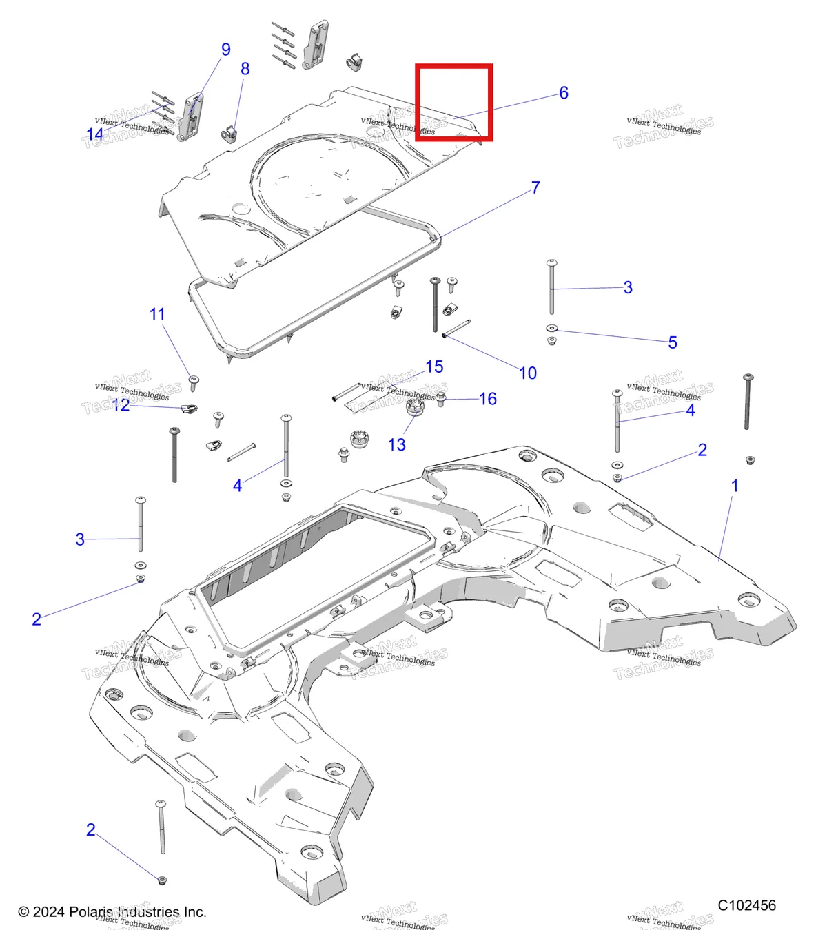 Деталь 7081738 на схеме узла Body, Rear Rack