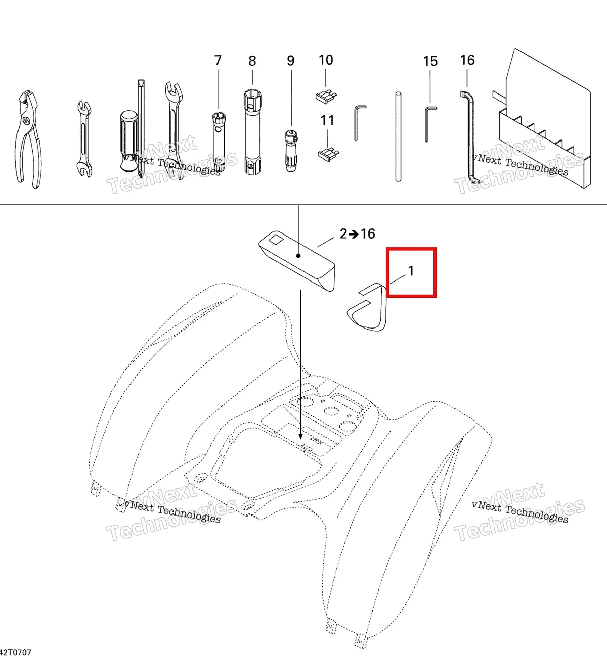 Деталь 708200008 на схеме узла 2007 Can-Am DS 650 X Rear Cargo Box