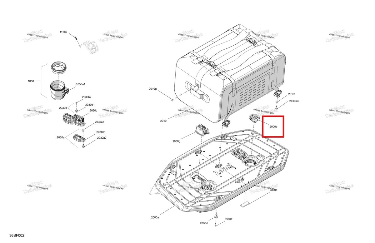 Деталь 708200274 (Защёлка Can-Am Outlander 1000R EFI XMR (2022) (708200274)) на схеме узла 2026 Sea-Doo EXPLORER - PRO - 170 - 17TA - Iceland Grey - Audio Miscellaneous - Utilities