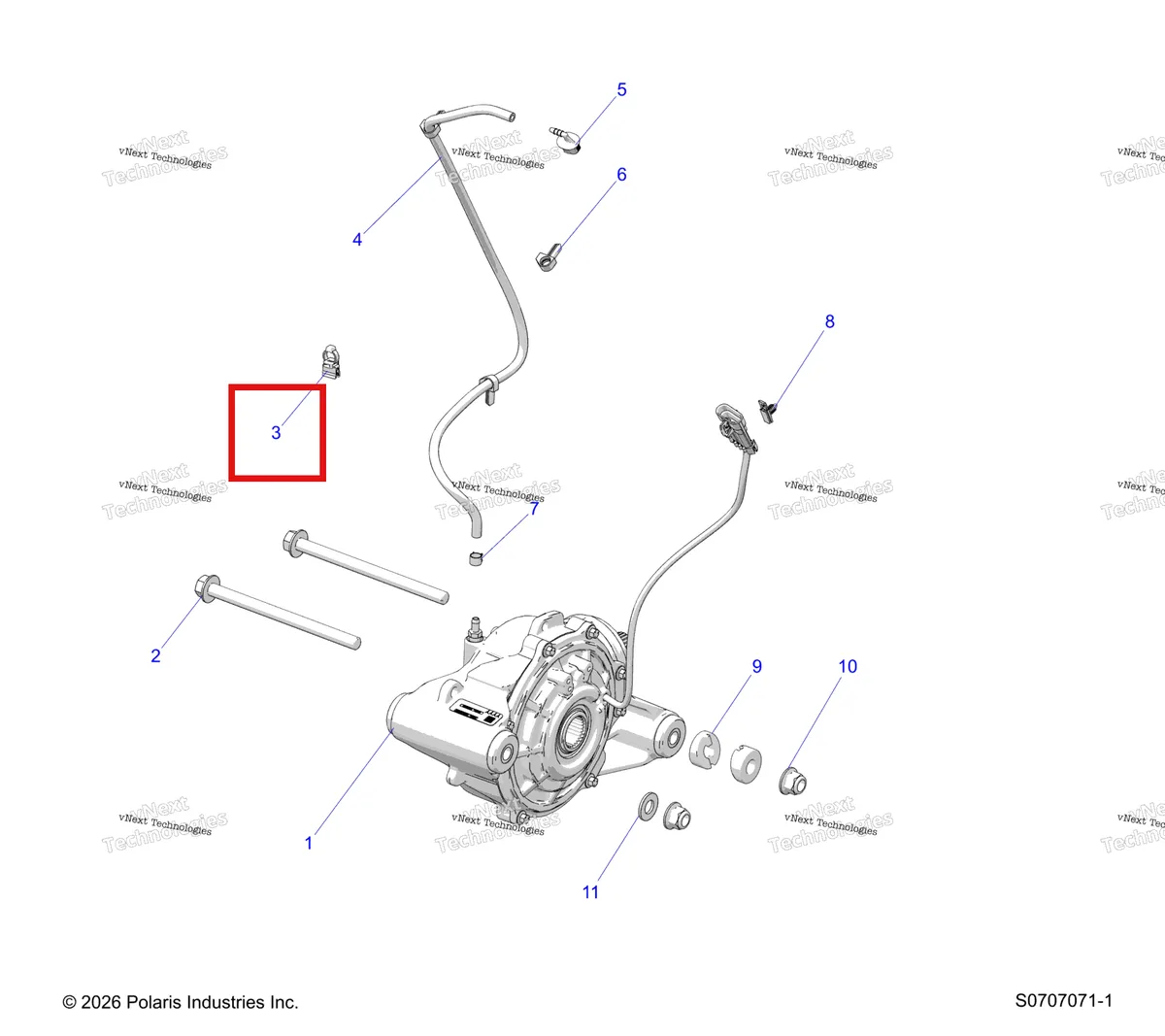 Деталь 7082428 на схеме узла Drive Train, Front Gearcase Mounting