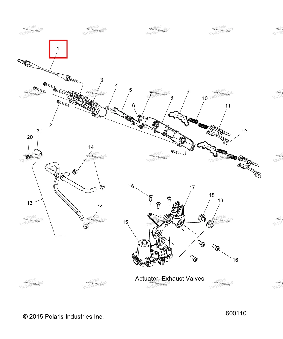 Деталь 7082504 на схеме узла Engine, Exhaust Valve Asm. All Options